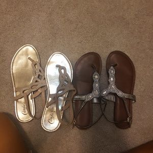 Two pairs of sandals